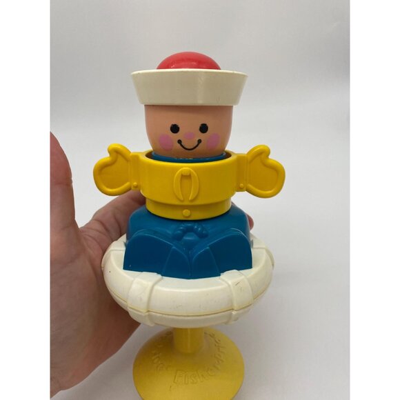 1984 Fisher Price Squeak and Peek Sailor Suction Cup Toy #415 - Picture 6 of 8